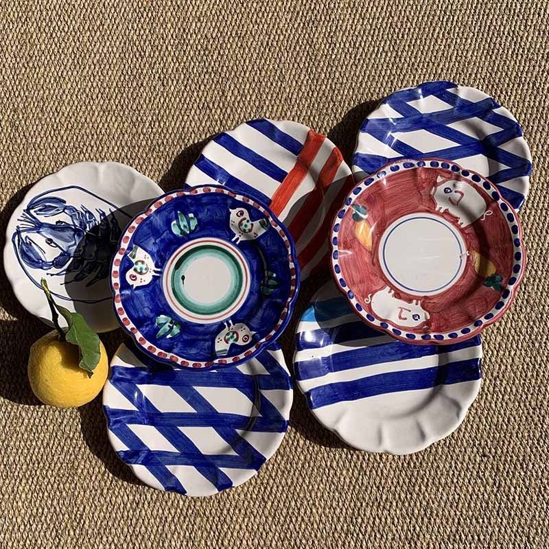 Amalfi Plate 16cm Blue & Turquoise Fish