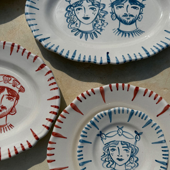 King of Sicily Plate, Shell Woman - 16cm